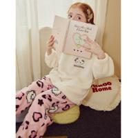 【超值捡漏】mikko儿童睡衣秋冬季女童加厚豹纹外穿家居套装