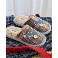 【米奇家族】情侣家居拖鞋女家居室内冬款加绒包头毛拖鞋男士拖鞋