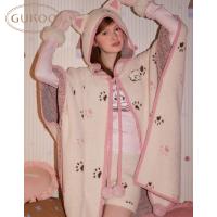 Gukoo果壳冬季Mikko联名保暖半边绒少女甜美可爱可外穿家居服斗篷