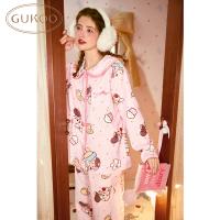 【Gukoo果壳】原创轰轰小狗牛奶绒系列保暖可爱可外穿家居服套装