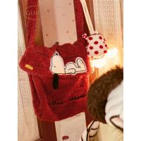 Gukoo果壳史努比联名斜跨包新款百搭红色卡通大容量通用款包包