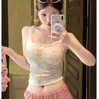 Gukoo/果壳女士背心夏季mikko联名新款带胸垫蕾丝边百搭背心