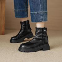 德玛纳女鞋冬季时尚潮流休闲百搭甜酷三角玫瑰厚底增高日常通勤女靴539426660197